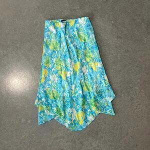 Women's Y2k Flowy Floral Long Skirt My Michelle M coastal surfer